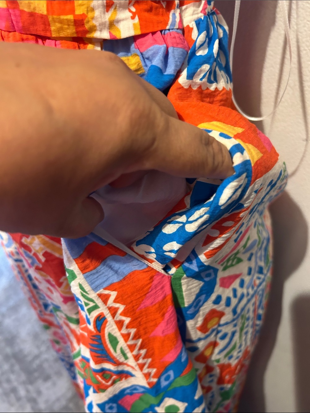 Skies Are Blue Multicolor Geometric Patchwork Maxi Dress - Picture 6 of 12